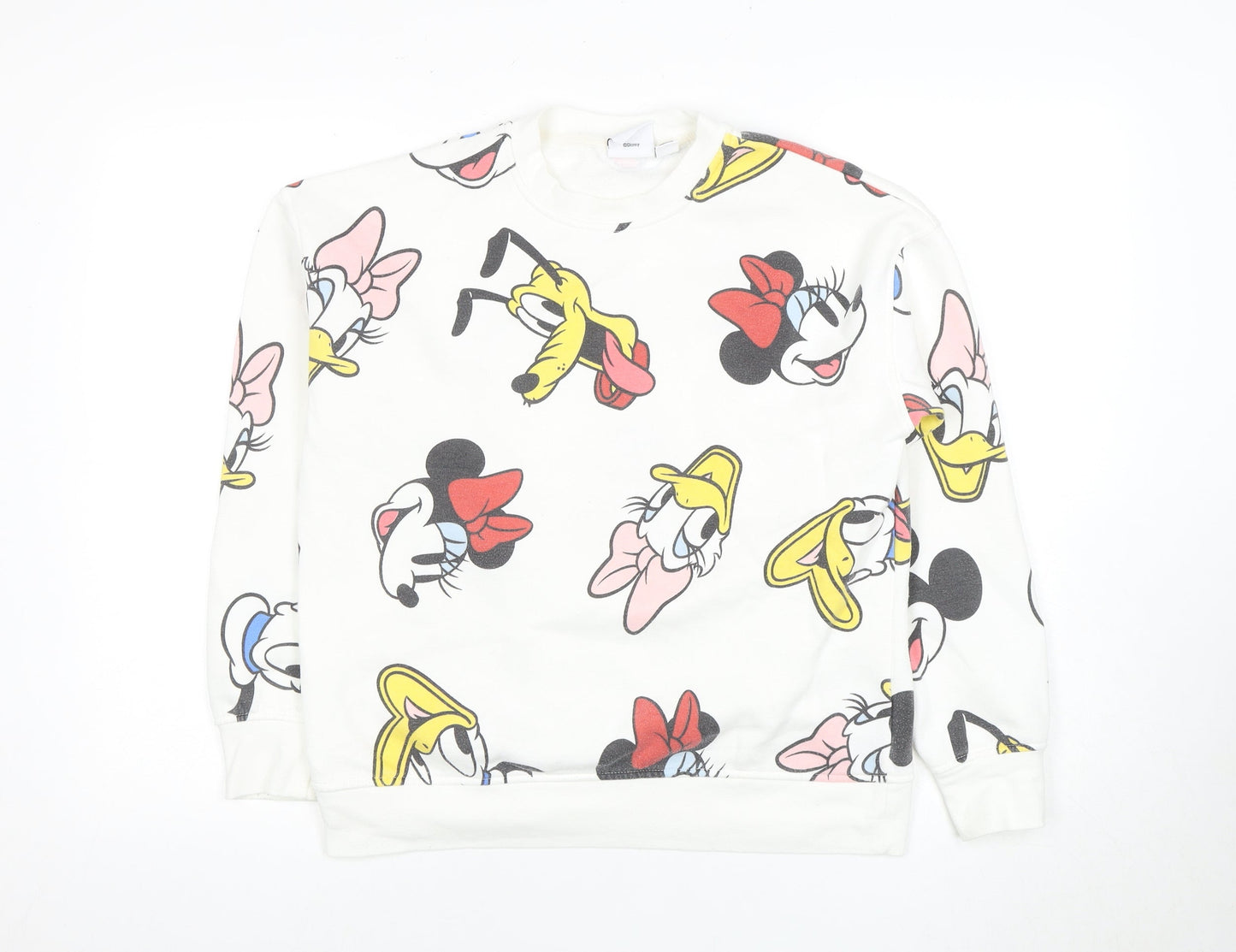 Womens UK Size XS Disney White Pullover Sweatshirt