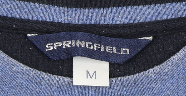 Mens UK Size M Springfield Blue Pullover Sweatshirt