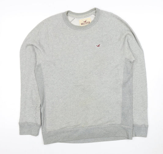 Mens UK Size S Hollister Grey Pullover Sweatshirt