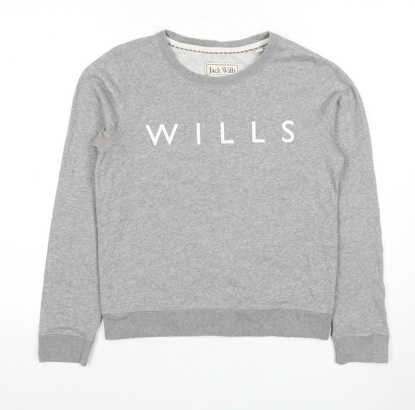 Womens UK Size 8 Jack Wills Grey Pullover Sweatshirt