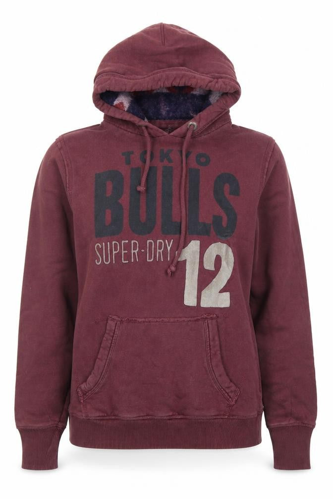 Unisex Adults UK Size L Superdry Purple Pullover Hoodie