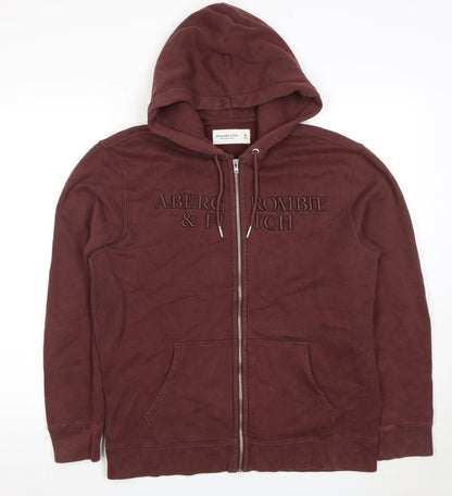 Abercrombie & Fitch Men's Brown Full Zip Hoodie M