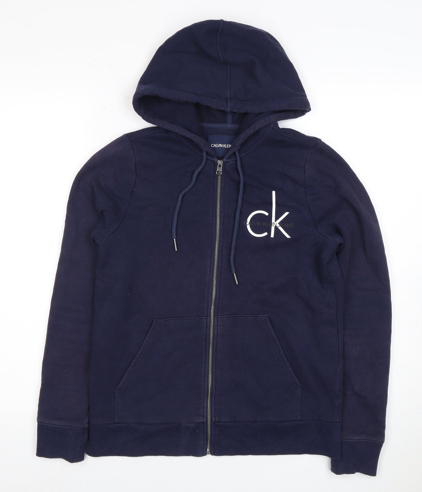 Calvin Klein Jeans Women's Blue XS Full Zip Hoodie