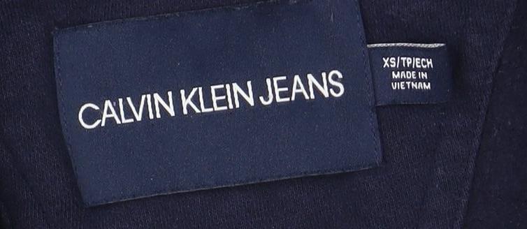 Calvin Klein Jeans Women's Blue XS Full Zip Hoodie