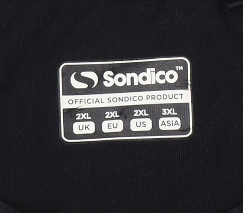 Sondico Unisex Black 2XL Pullover Gym Top