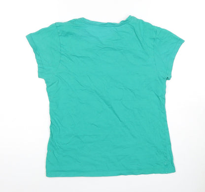Friends Women's Green XS Crew Neck T-Shirt Pyjama Top
