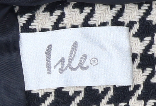 Isle Women's Black Houndstooth Blazer Size 12