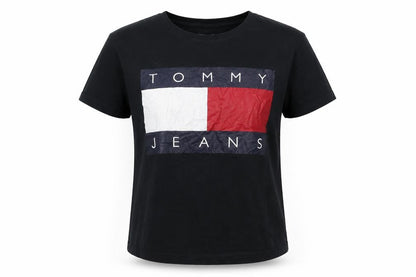 Unisex Adults UK Size M Tommy Jeans Black Jersey T-Shirt