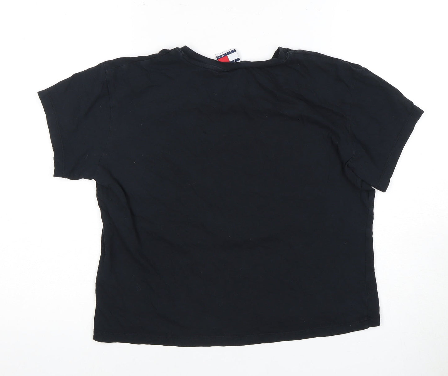 Unisex Adults UK Size M Tommy Jeans Black Jersey T-Shirt
