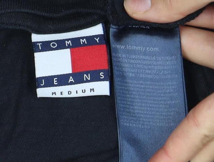 Unisex Adults UK Size M Tommy Jeans Black Jersey T-Shirt