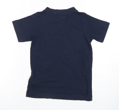 Nike Boys Blue T-Shirt 4-5 Years Athletic Logo Crew Neck