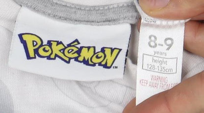 Boys Pokémon Graphic T-Shirt White Multicoloured 8-9 Years