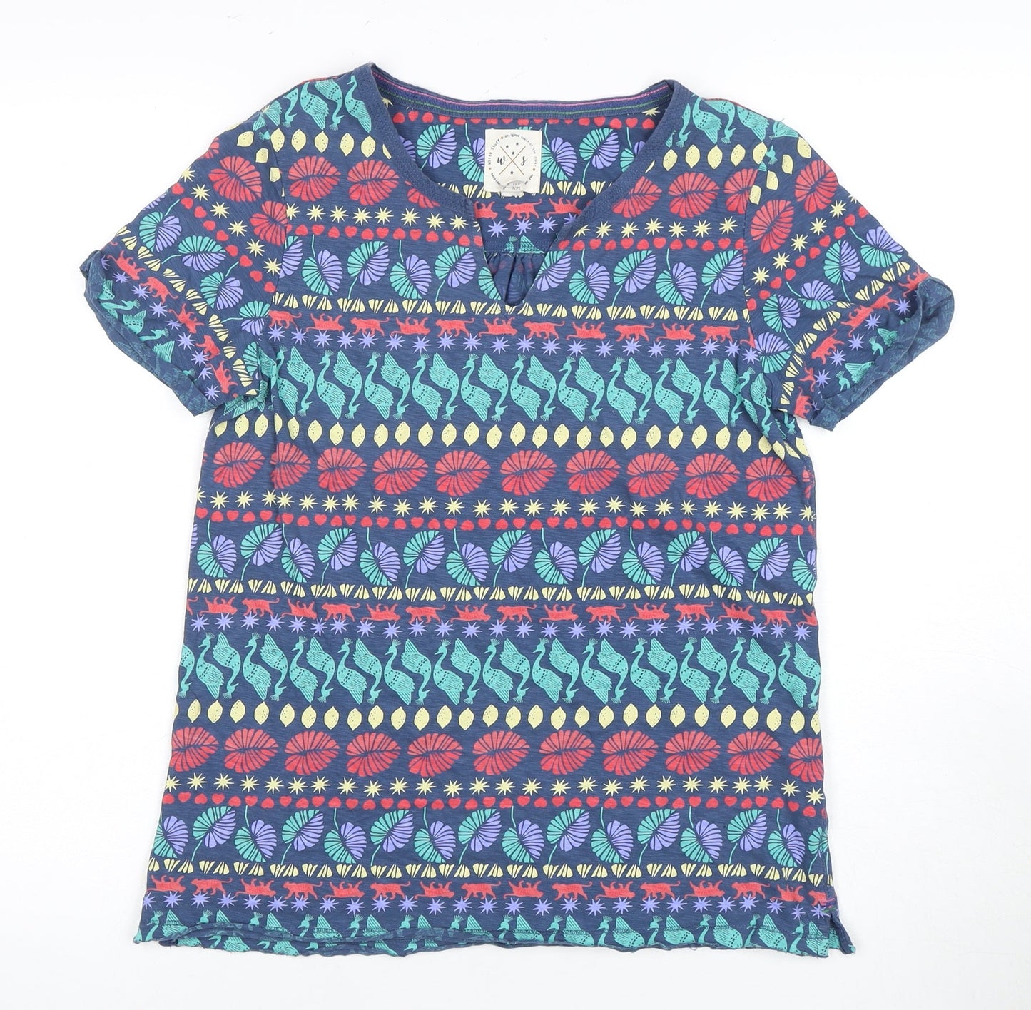 Womens UK Size 8 White Stuff Multicoloured Basic T-Shirt