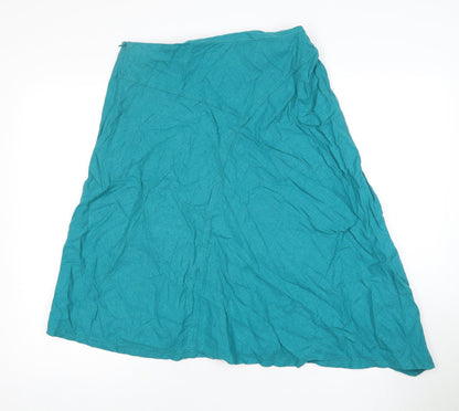 Debenhams Women's Green A-Line Midi Skirt Size 12