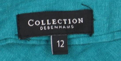 Debenhams Women's Green A-Line Midi Skirt Size 12