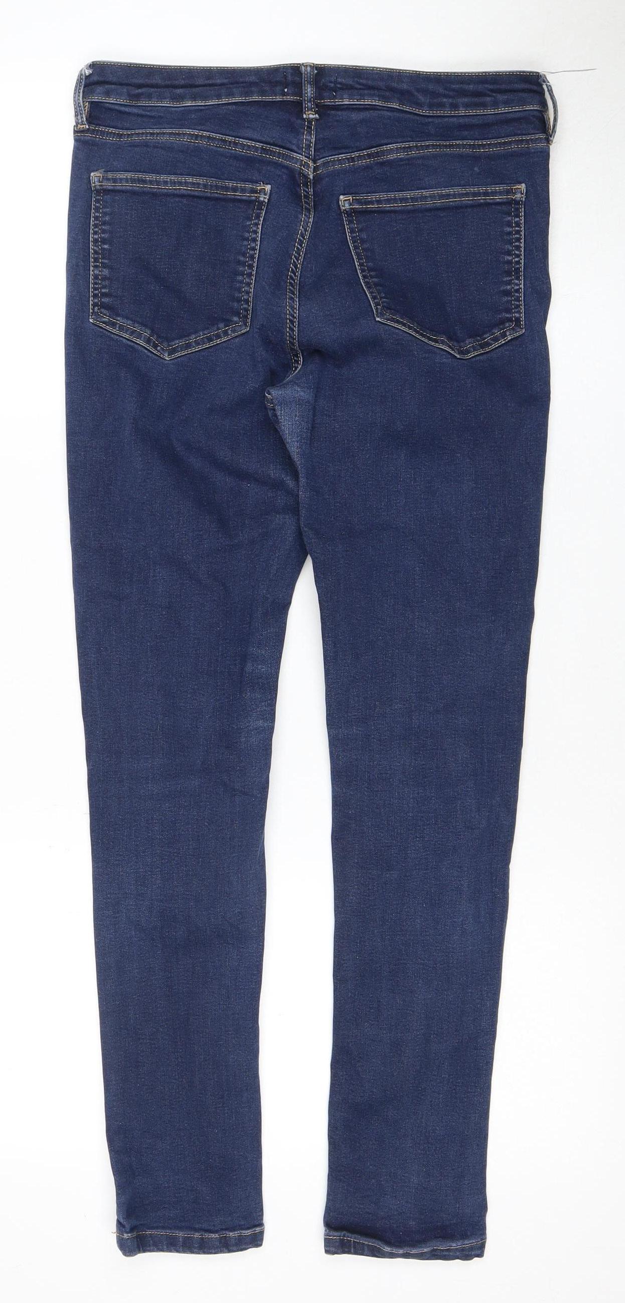 Womens UK Size 10 Warehouse Slim Fit Skinny Blue Jeans