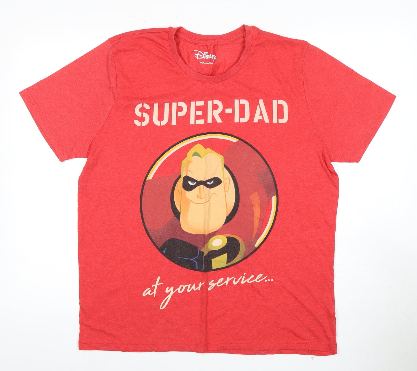 Mens UK Size L Disney Red  T-Shirt