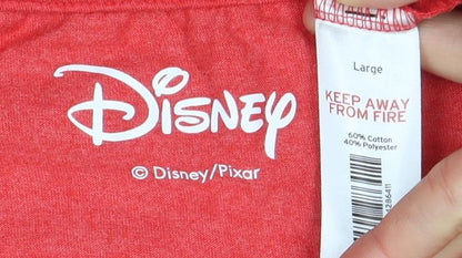 Mens UK Size L Disney Red  T-Shirt