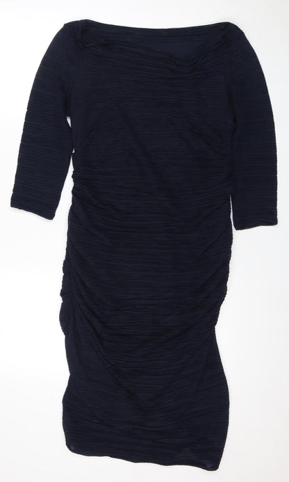 Jane Norman Women's Blue Bodycon Dress Size 16