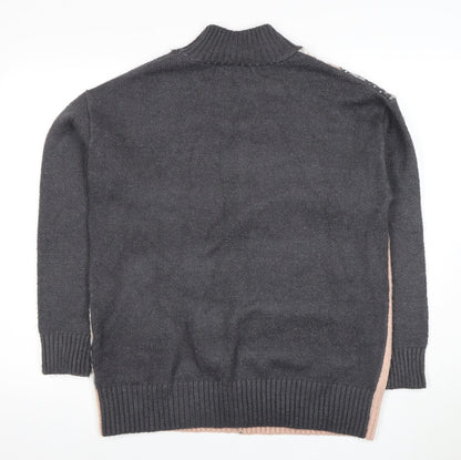 Cotton Traders Women's Grey High Neck Pullover Jumper 16