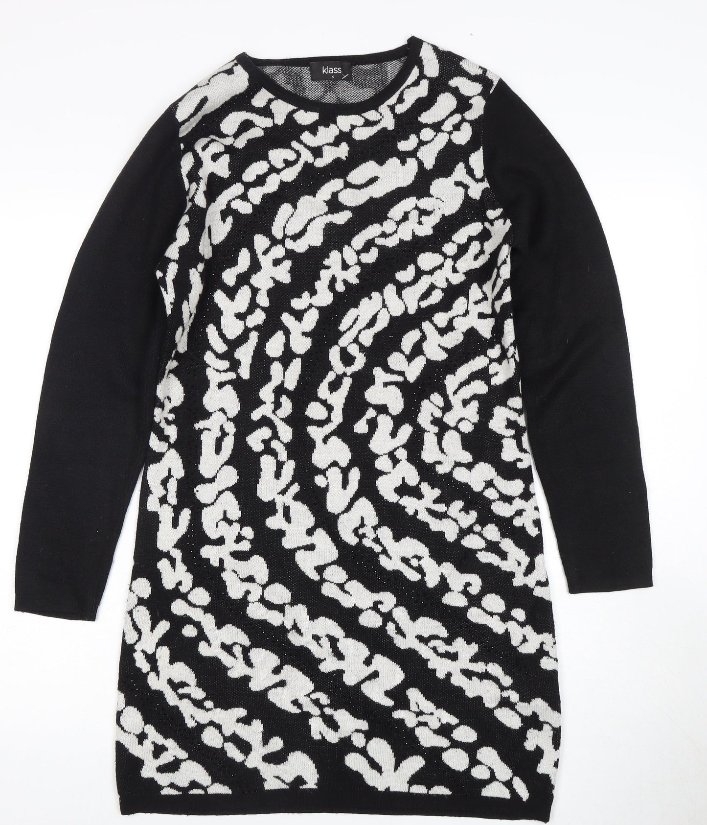 Klass Women's Black & White Jumper Dress Size S