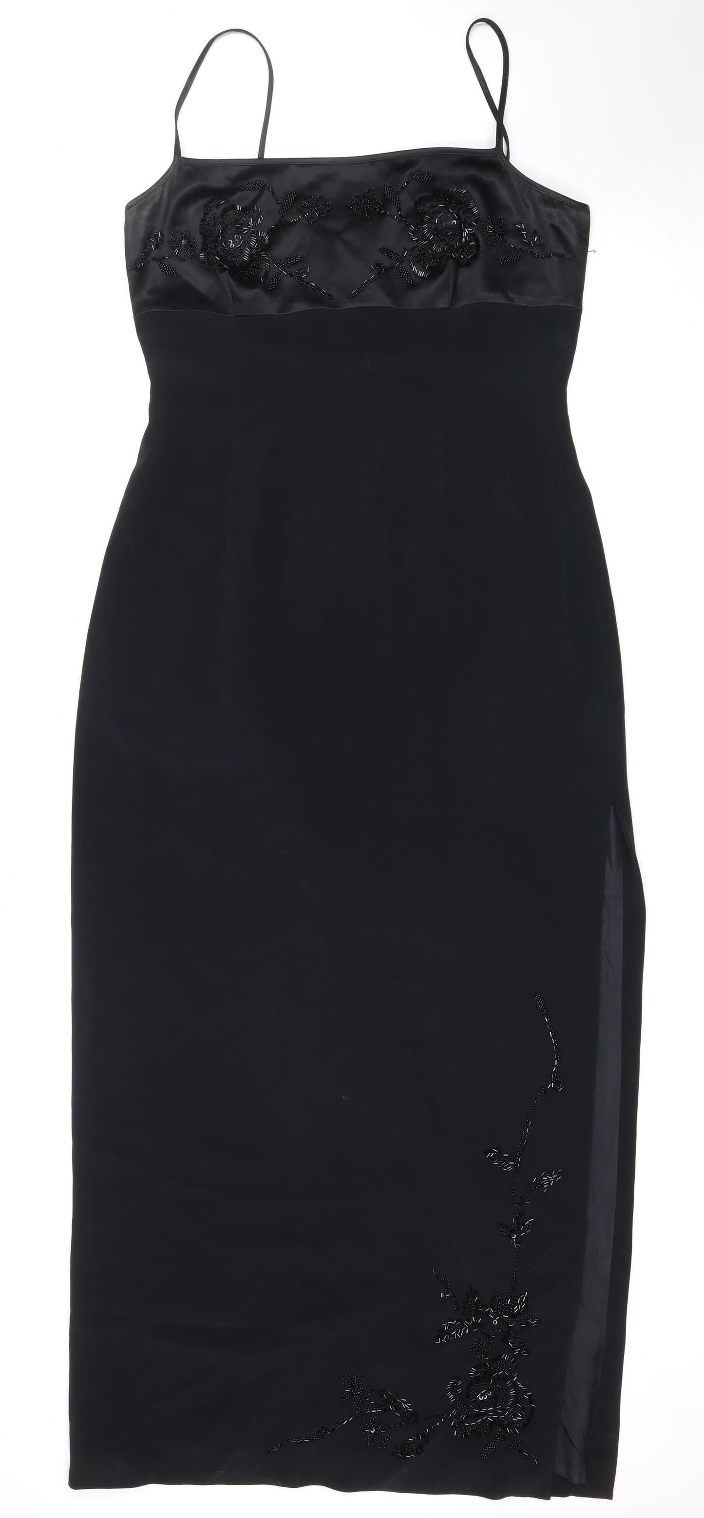 Debenhams Women’s Black Midi Dress 14 Elegant