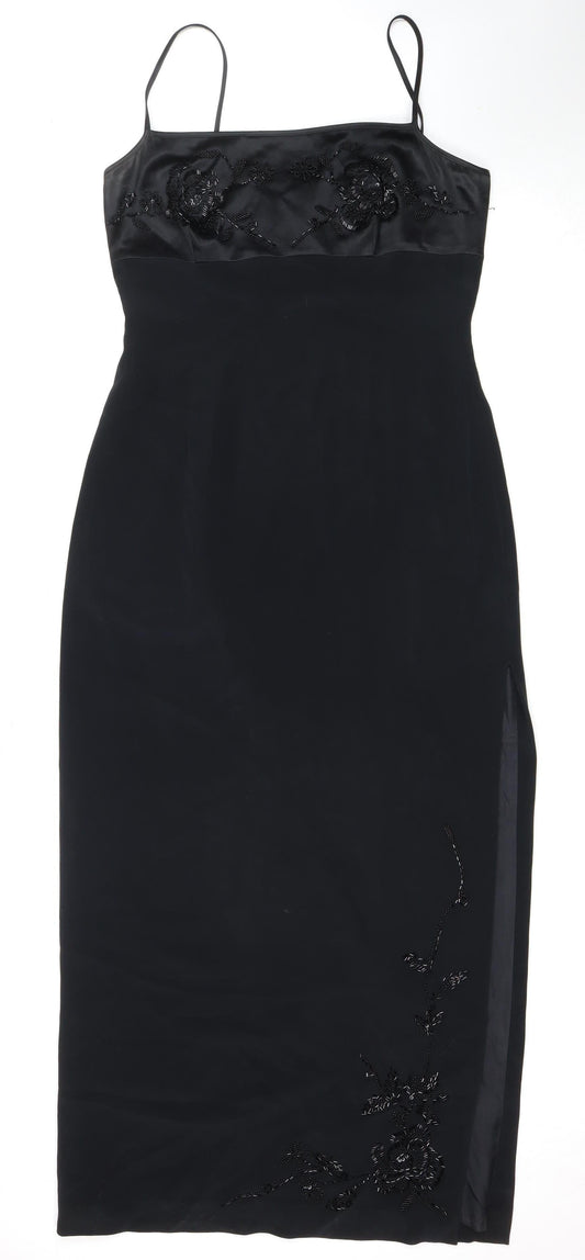 Debenhams Women’s Black Midi Dress 14 Elegant
