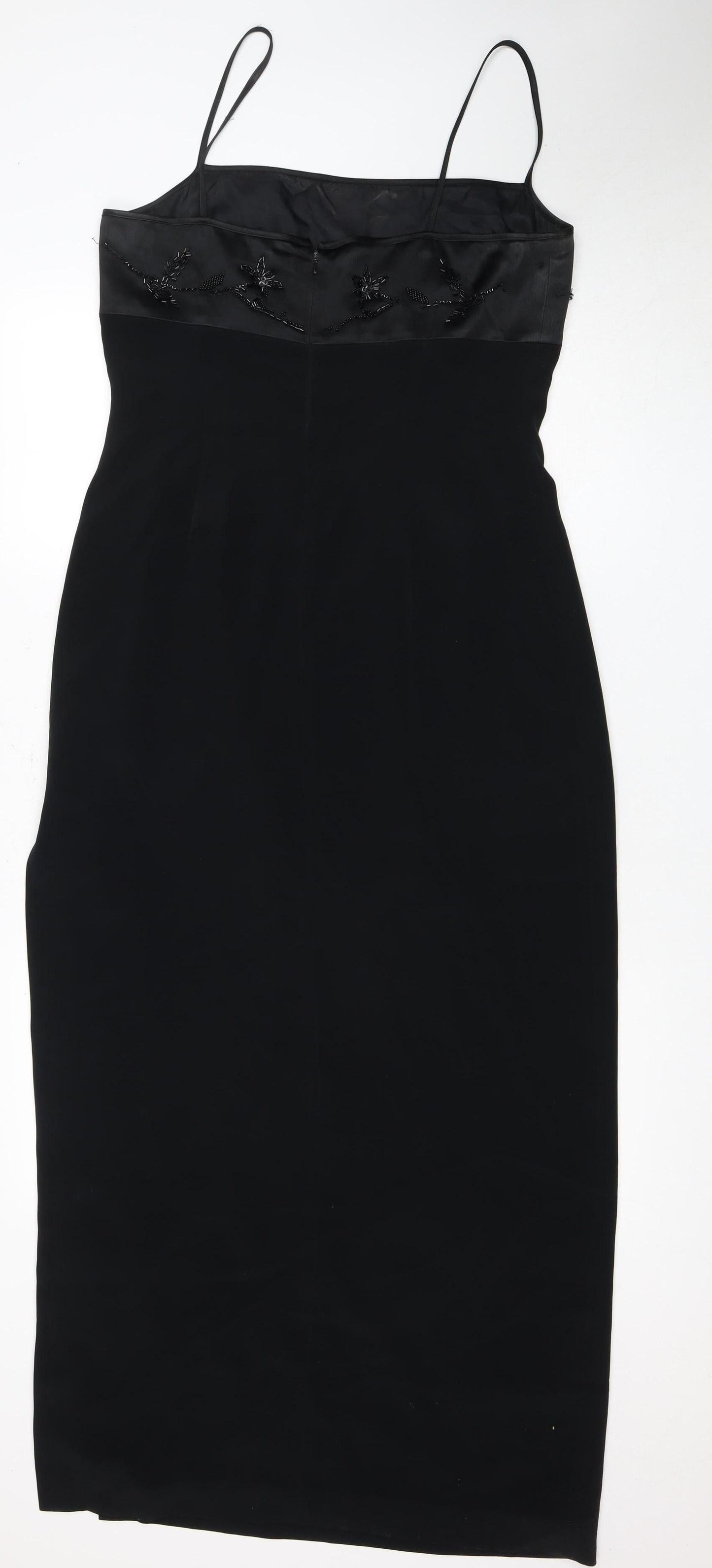 Debenhams Women’s Black Midi Dress 14 Elegant