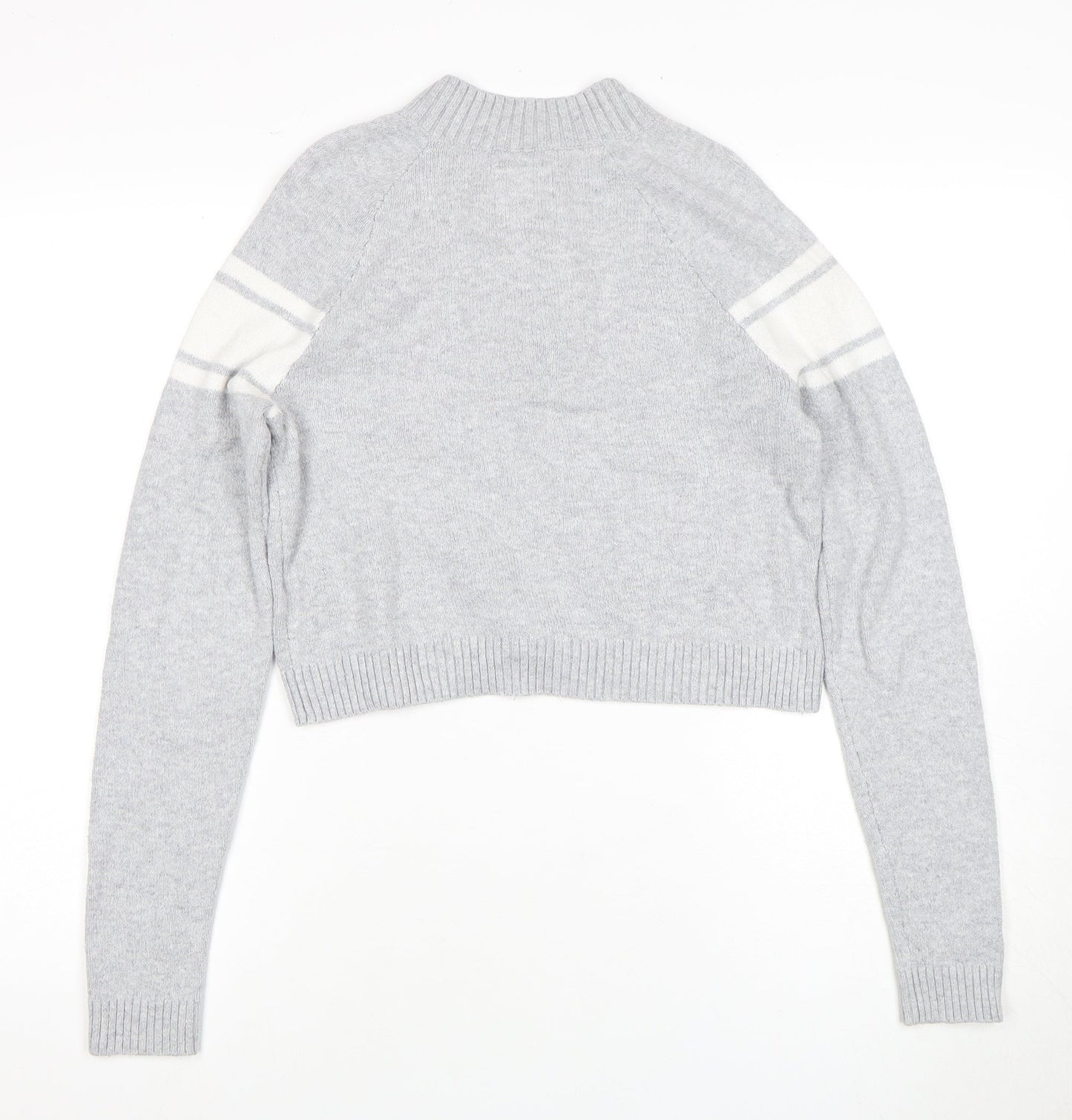 Womens UK Size XS Hollister Grey Full Zip Jumper