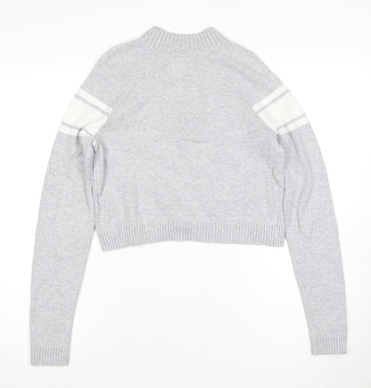 Womens UK Size XS Hollister Grey Full Zip Jumper
