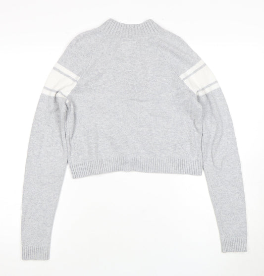 Womens UK Size XS Hollister Grey Full Zip Jumper