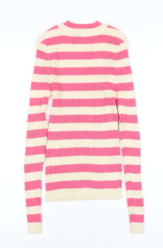 Womens UK Size S Pieces Multicoloured Pullover Jumper