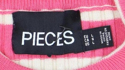 Womens UK Size S Pieces Multicoloured Pullover Jumper