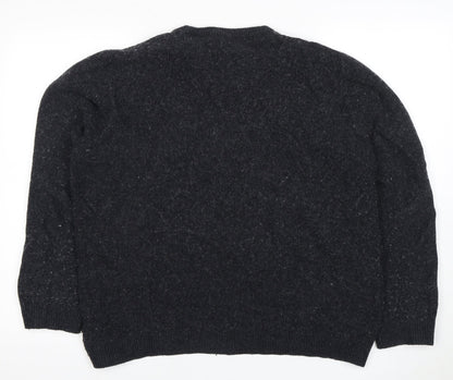 Ted Baker Men’s Black Cable-Knit Jumper - L