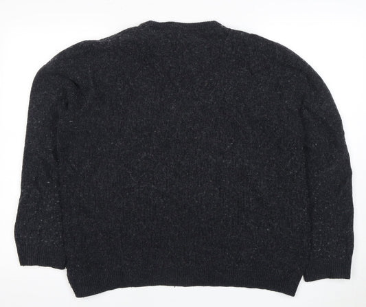 Ted Baker Men’s Black Cable-Knit Jumper - L