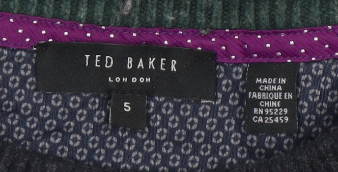 Ted Baker Men’s Black Cable-Knit Jumper - L