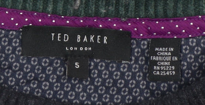 Ted Baker Men’s Black Cable-Knit Jumper - L