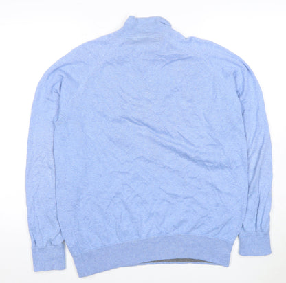 Marks and Spencer Men's Blue Full Zip Jumper M