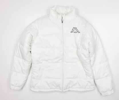 Unisex Adults UK Size L Kappa White Puffer Jacket