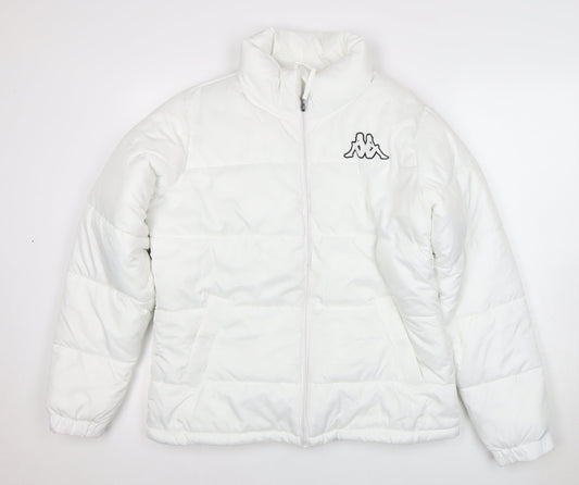 Unisex Adults UK Size L Kappa White Puffer Jacket