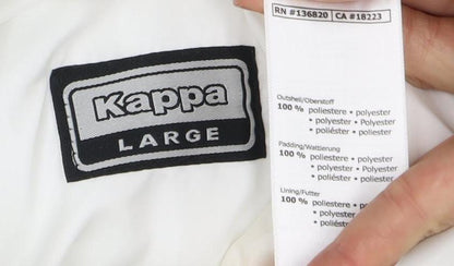 Unisex Adults UK Size L Kappa White Puffer Jacket
