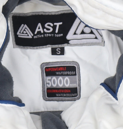 AST Men's White Parka Jacket S Waterproof Hooded