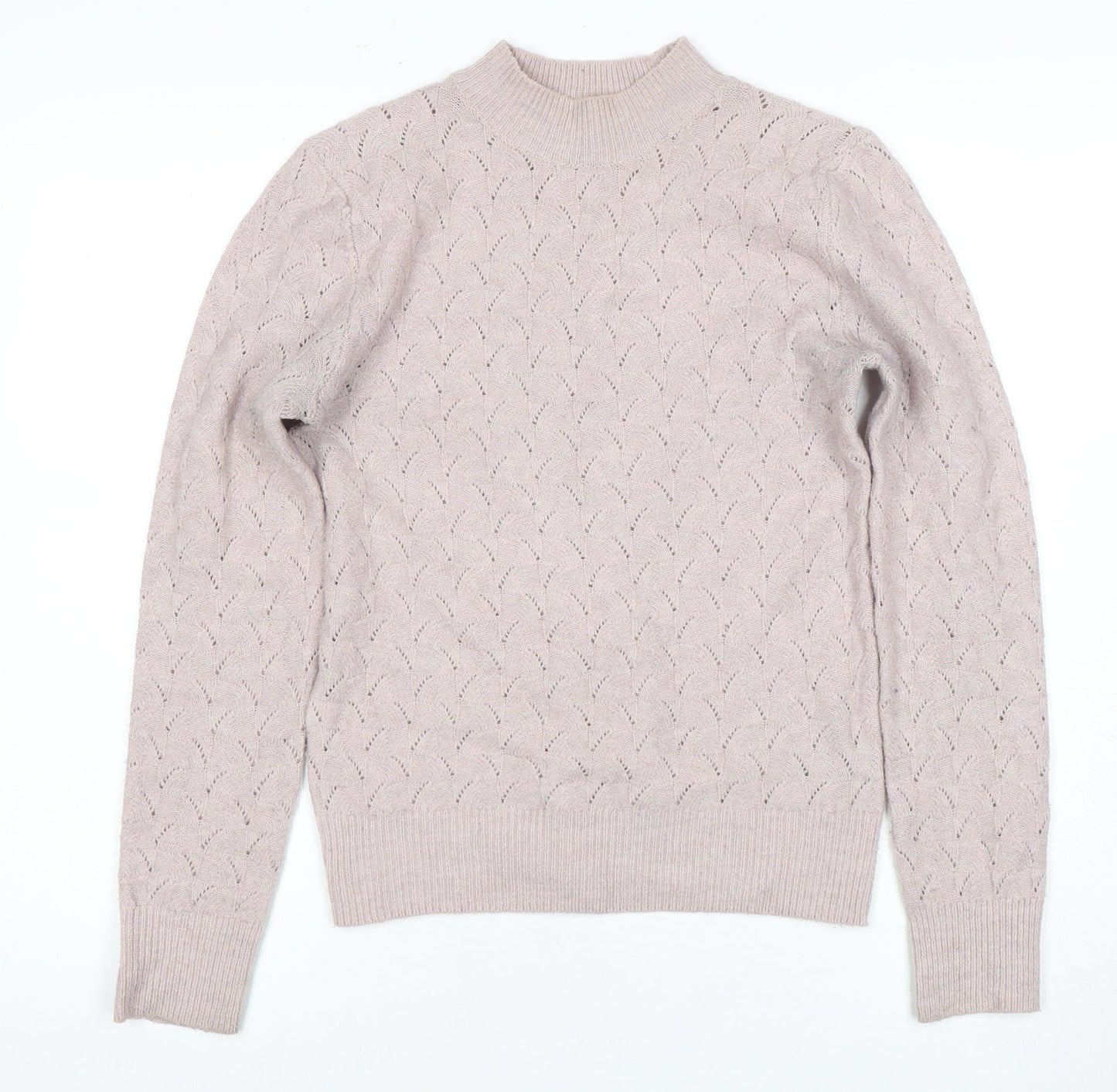 Suzy Shier Women's Pink Mock Neck Jumper - Size M