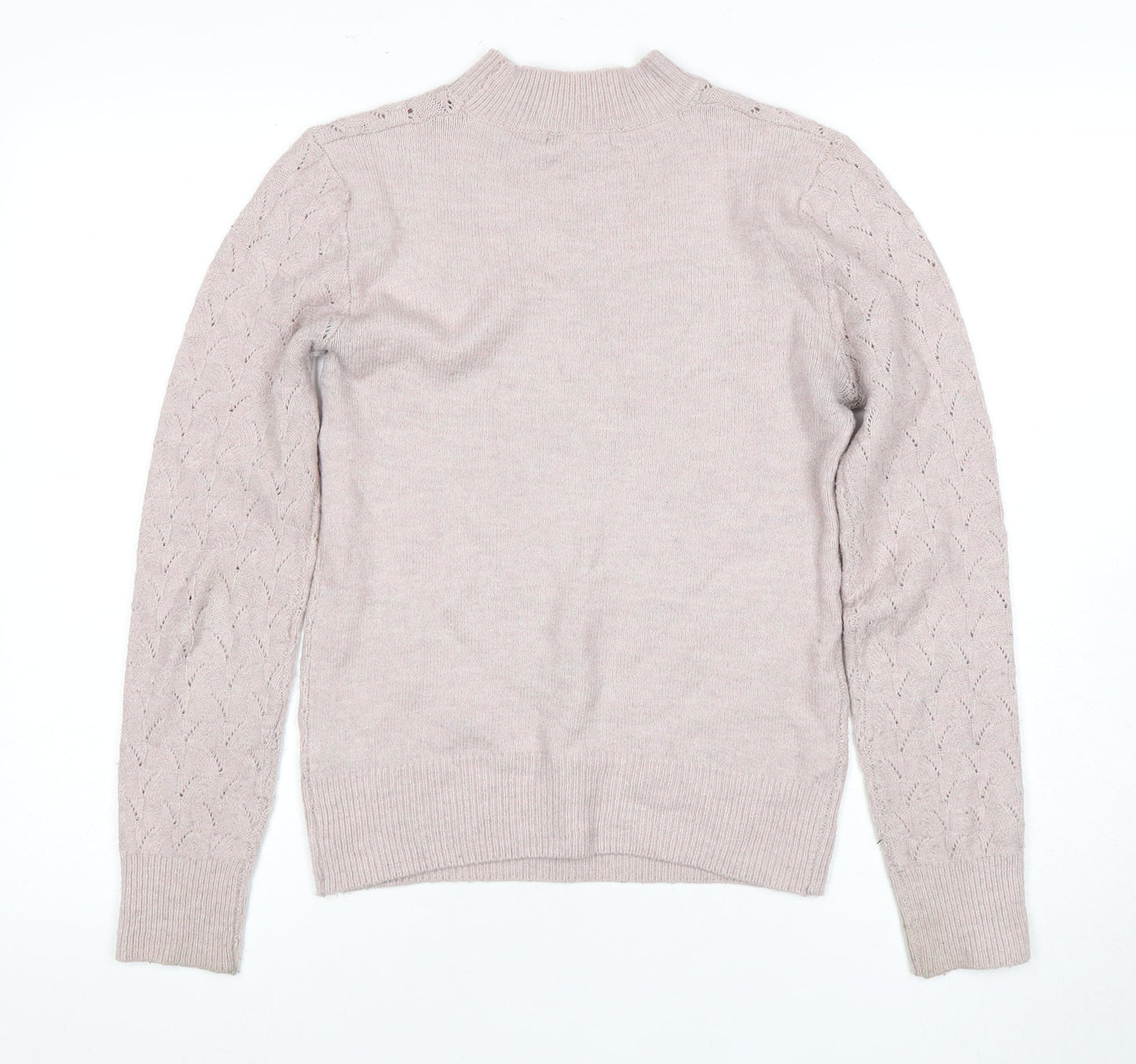 Suzy Shier Women's Pink Mock Neck Jumper - Size M