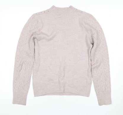 Suzy Shier Women's Pink Mock Neck Jumper - Size M