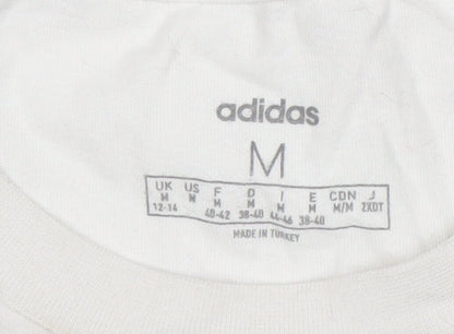 Adidas Unisex Adults White M Basic Short Sleeve T-Shirt