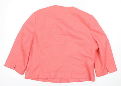 Classics Women's Pink Suit Jacket Size 16