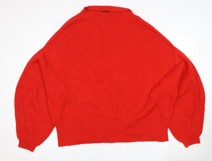 City Chic Red High Neck Pullover Jumper XL