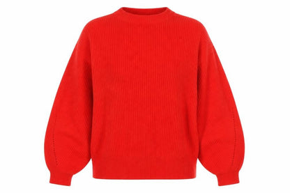 Front view of City Chic Red High Neck jumper XL