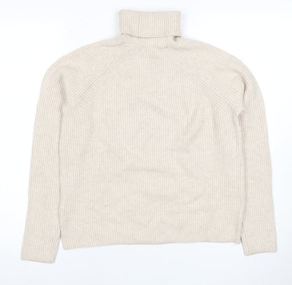 Marks and Spencer Beige Roll Neck Jumper - XS